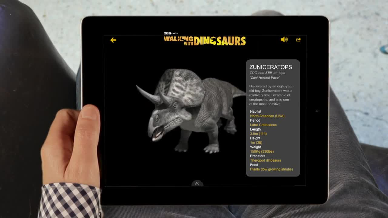 Walking with Dinosaurs: Inside their World iPad app trailer (narrated by Stephen Fry)