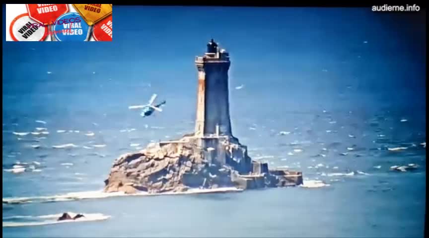 helicopter bursts into flames at French lighthouse