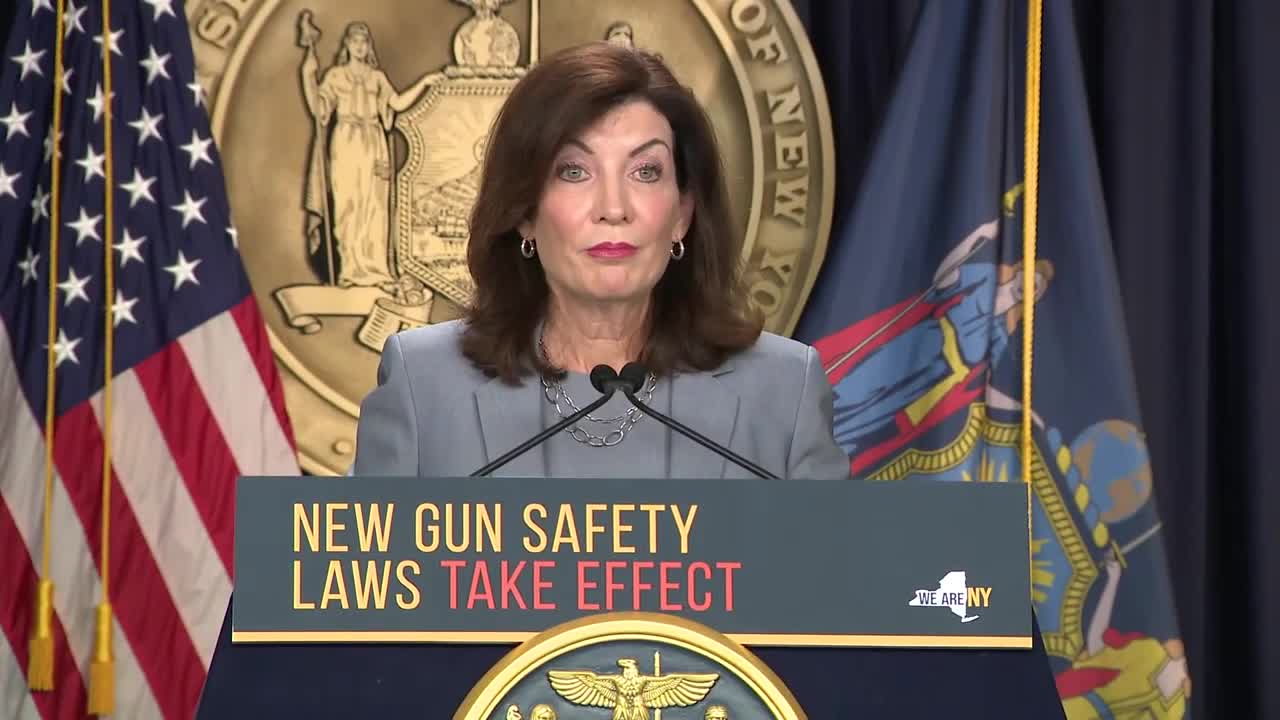 Mayor Adams, Governor Hochul NYPD Commissioner Sewell Make Public Safety-Related Announcement