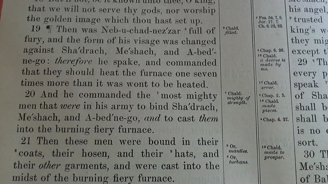 God's servants in the fiery furnace