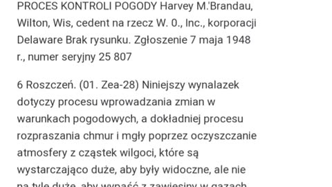 Patenty na modyfikacje pogody