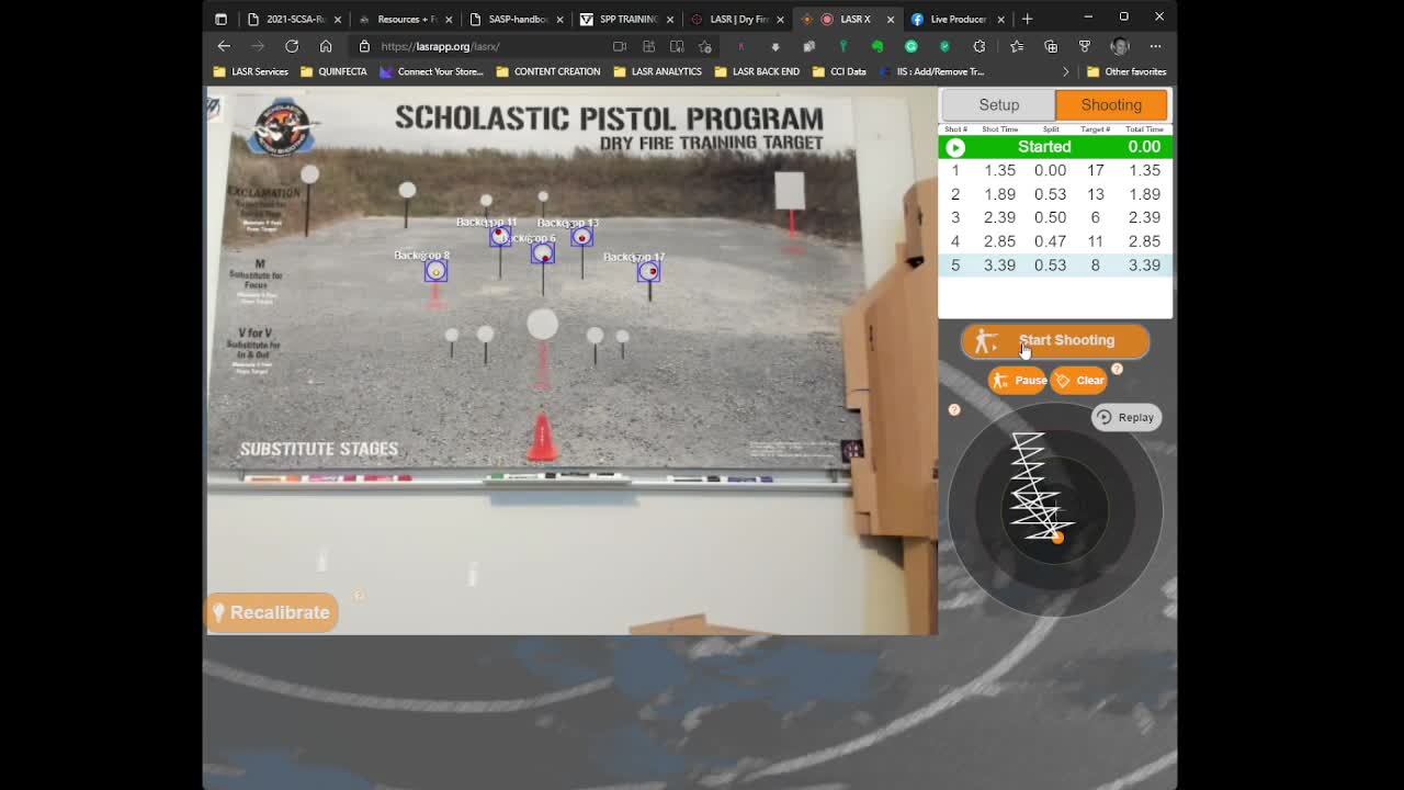 How to use LASR X to practice Scholastic Action Shooting or Steel Challenge