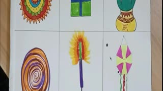 Easy Diwali Card Drawing | Diwali Card Drawing Easy | Happy Diwali Greeting Card Drawing