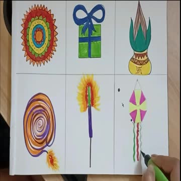 Easy Diwali Card Drawing | Diwali Card Drawing Easy | Happy Diwali Greeting Card Drawing