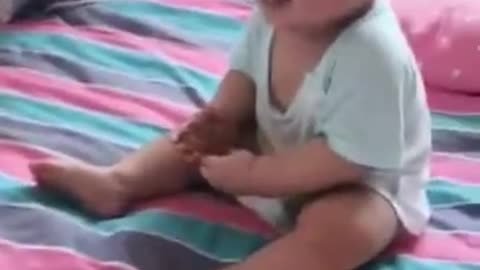 Baby laughing from his heart