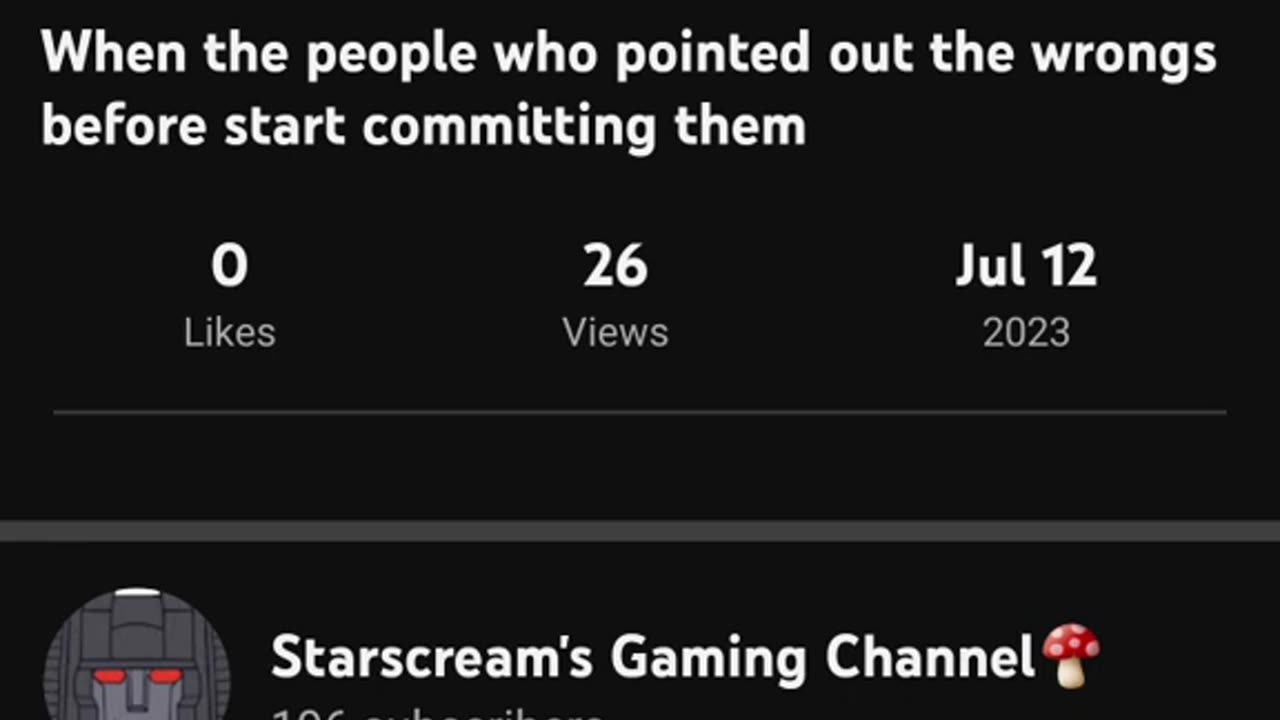 When the people who pointed out the wrongs before start committing them.