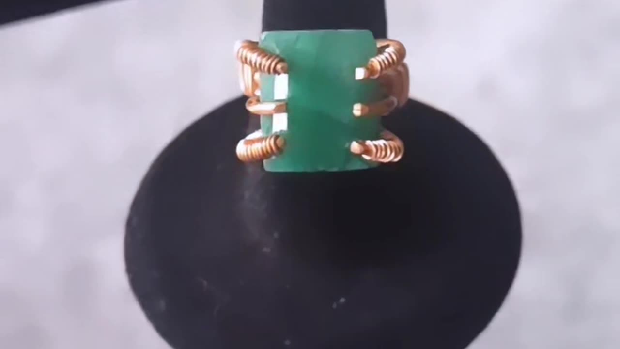 Emerald and Copper Ring