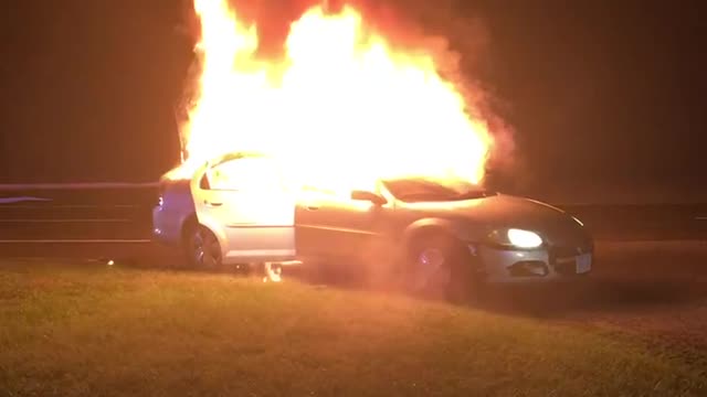 Night shift vehicle fire