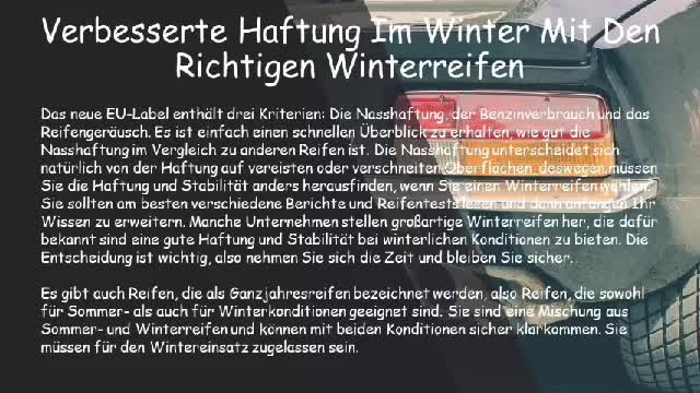 Verbesserte Haftung Im Winter Mit Den Richtigen Winterreifen