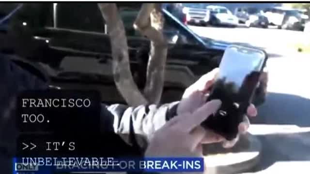 CAR OWNERS LEAVE TRUNKS OPEN TO AVOID SMASHED WINDOWS IN SAN FRANCISCO