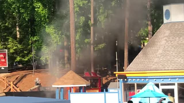 Employees Injured in Theme Park Train Fire