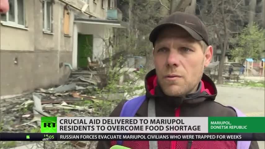 2022-04-23 Mariupol citizens receive essential aid