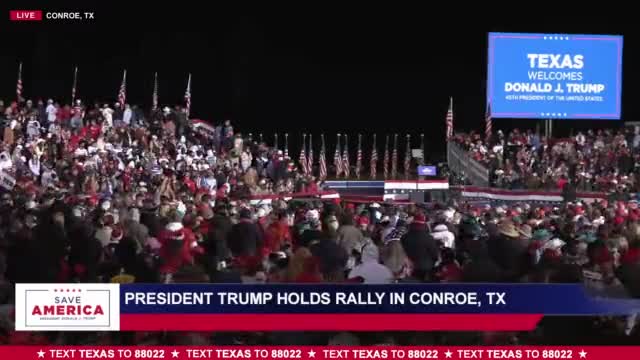 PRESIDENT TRUMP FULL SPEECH IN CONROE, TX JANUARY 29, 2022