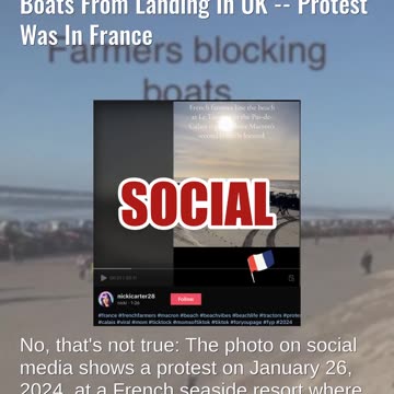 Fact Check: Tractors In Photo Were NOT On Beach Blocking Migrant Boats From Landing In UK