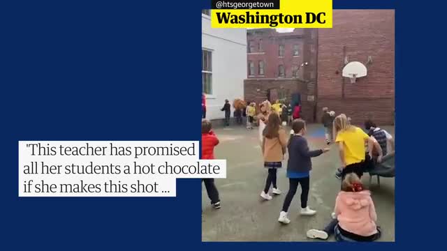 Nothing but net_ Third grade teacher makes full court shot