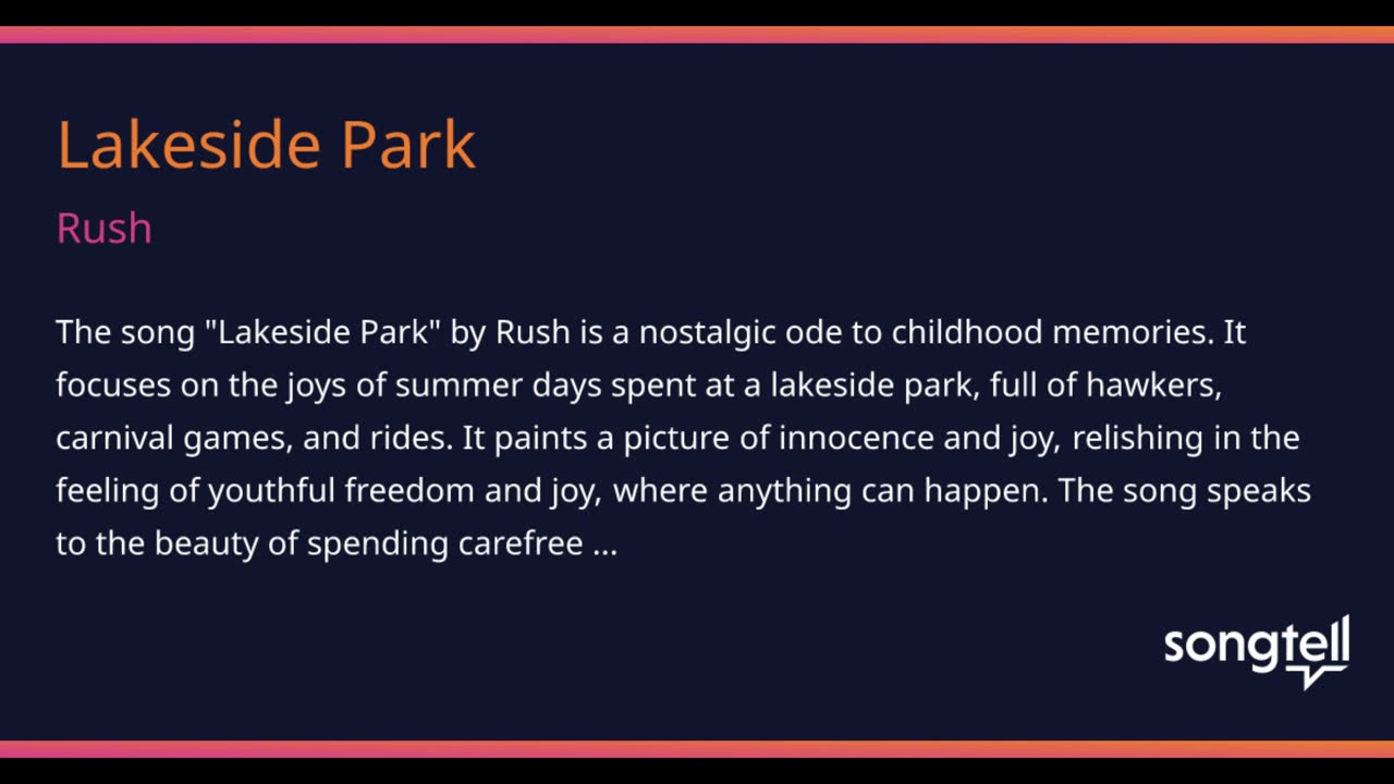 Port Dalhousie (Lakeside Park) ~ a song for Neil Peart