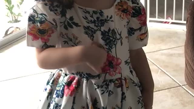 Showing off her new outfit