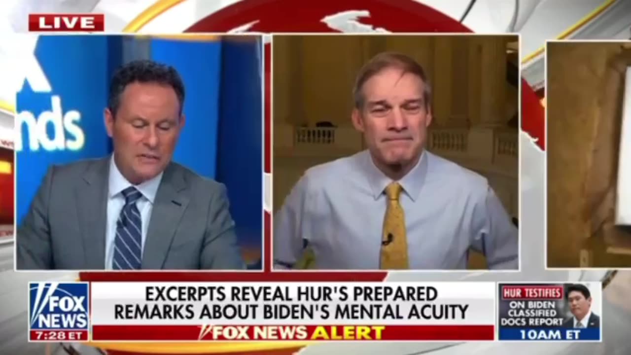 Rep Jim Jordan - Hur: My assessment about Biden’s memory was accurate and fair