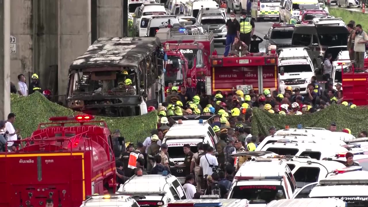 Deadly fire engulfs Thai school bus, killing at least 23 people