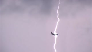 Airplane Struck By Lightning