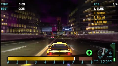 NFS Underground Rivals - Drag Race Event 4 Gold Difficulty Rerun(PPSSP HD)