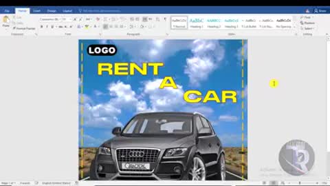 Rent a car poster design