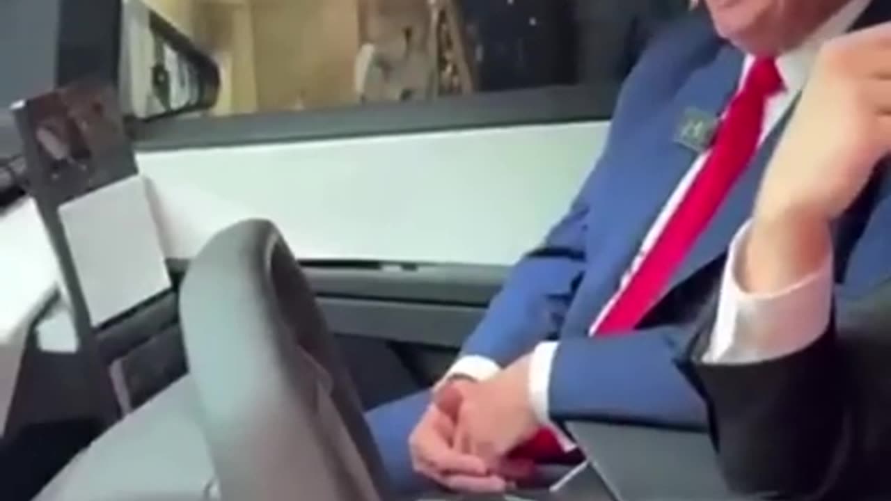 Adin Ross gifted Donald Trump a Tesla Cybertruck with a photo of him across the side of it