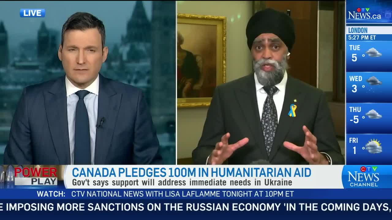 Canada to ensure 'appropriate needs' met with Ukraine humanitarian support_ Sajj