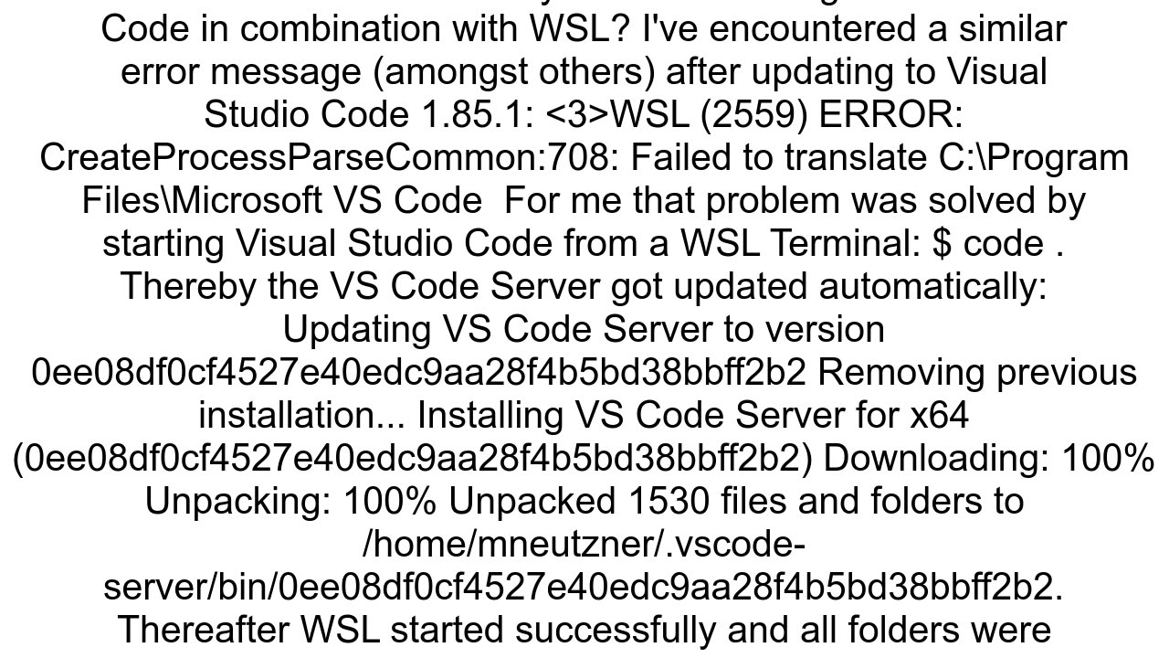 lt3gtWSL 358 ERROR CreateProcessParseCommon789 Failed to translate Z