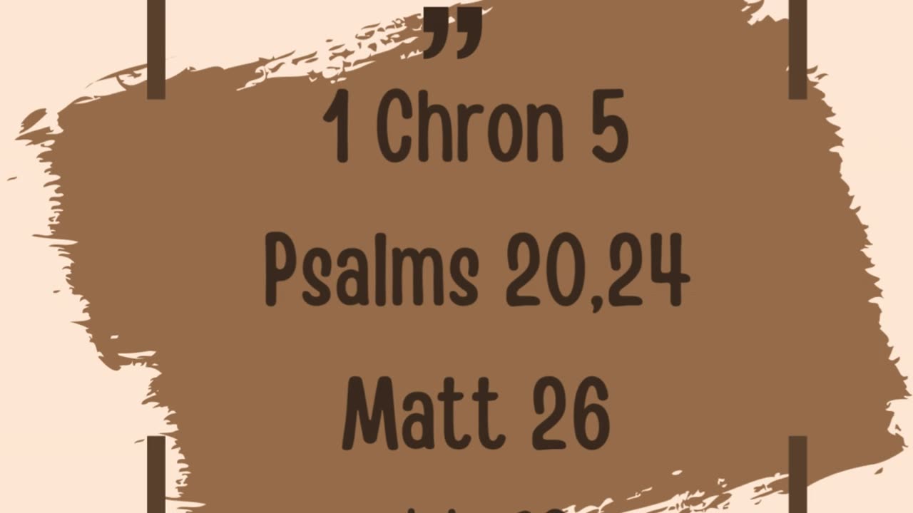 Greetings Family! Heres our Scripture Reading for today. God Bless!