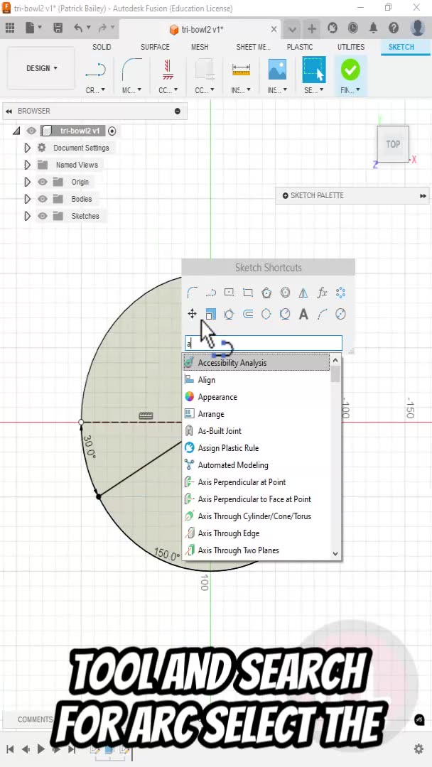 Fusion 360: Create a Tri Bowl