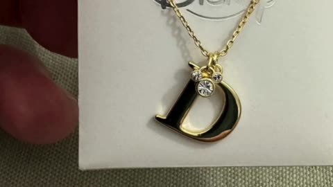 Disney Parks Mickey Mouse Letter D Gold Color Necklace #shorts