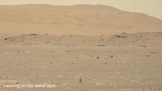 Ingenuity first flight on mars , real Video