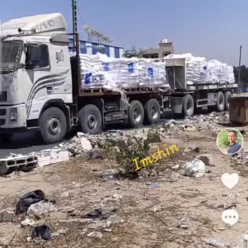 Truck after truck of food of food aid arrive in Gaza - food they throw away!