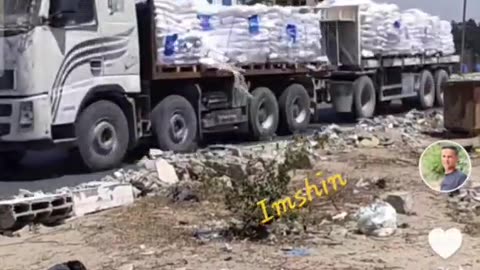 Truck after truck of food of food aid arrive in Gaza - food they throw away!