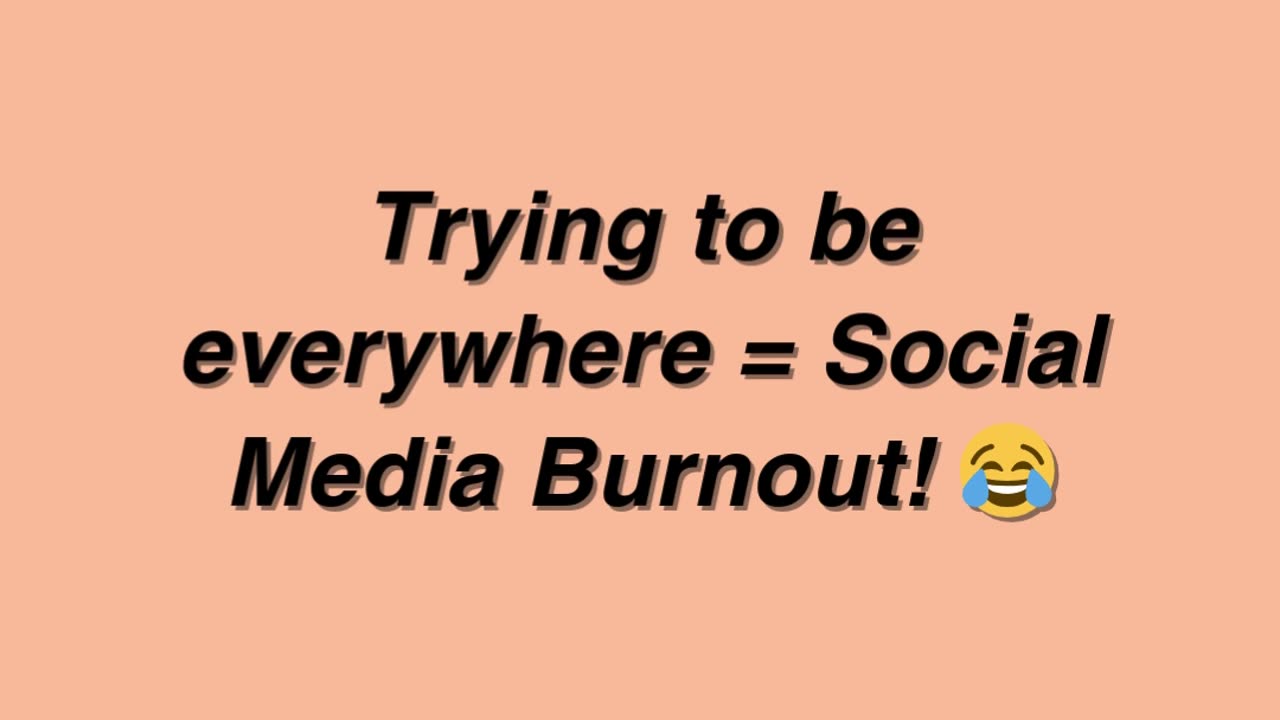 Tired of being everywhere on social media? 📱