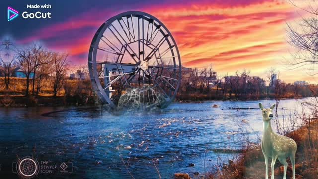 WATER WHEEL WITH ANIMAL FRIENDS