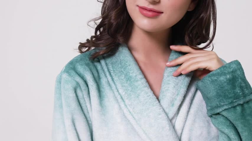 Warm Soft Cozy Fuzzy Bathrobe for Women