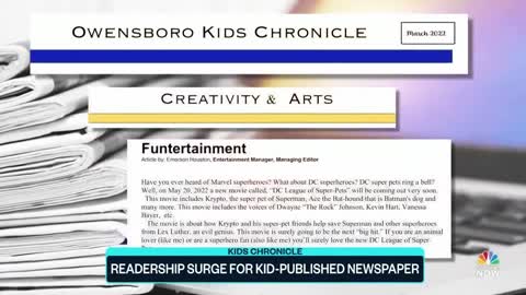Kentucky 11-Year-Old Publishes Kids' Perspective Newspaper