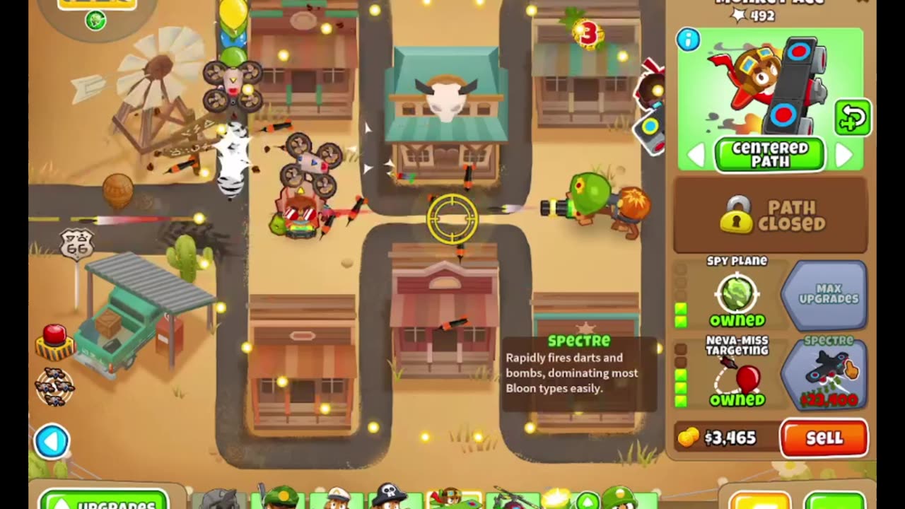 Btd6 Middle of the road Military only