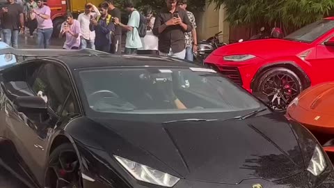 Supercars on street