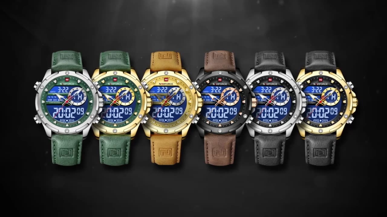 NAVIFORCE Military Watches for Men Fashion Sport Chronograph Alarm Wristwatch Waterproo