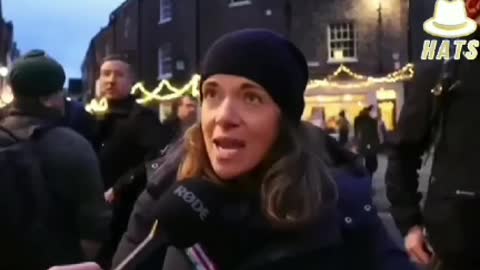 A protestor in London by 2022-01-02