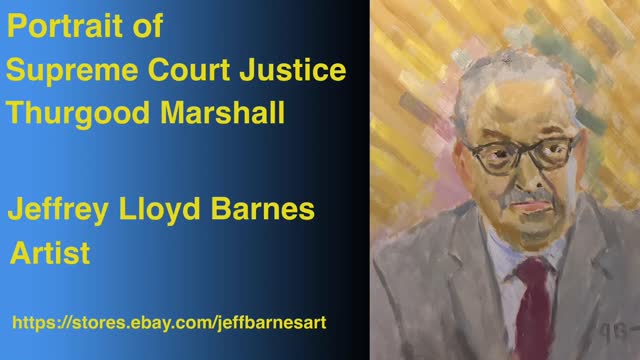 Portrait of Thurgood Marshall | Jeff Barnes Art