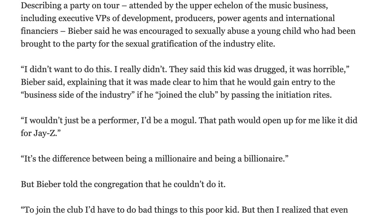 Justin Bieber/ Pedophiles Run The ‘Evil’ Music Industry | Maine Republic Email Alert