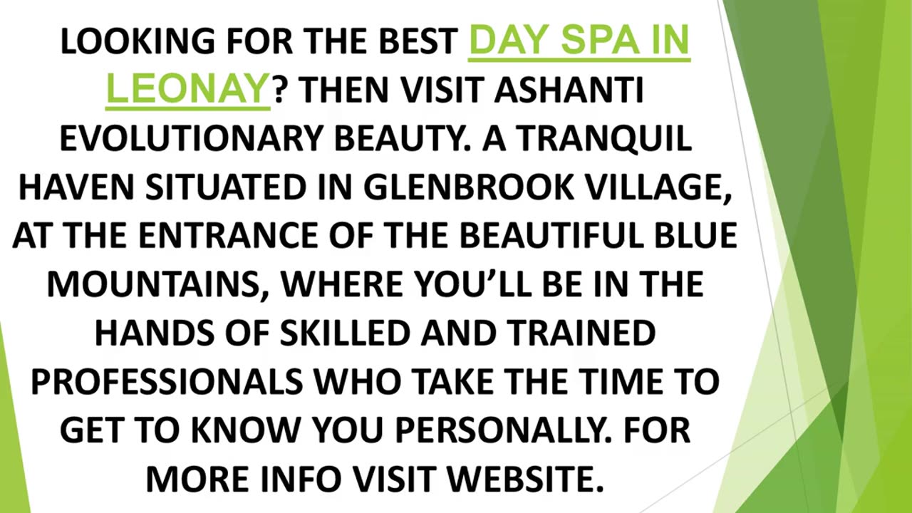 Best Day Spa in Leonay