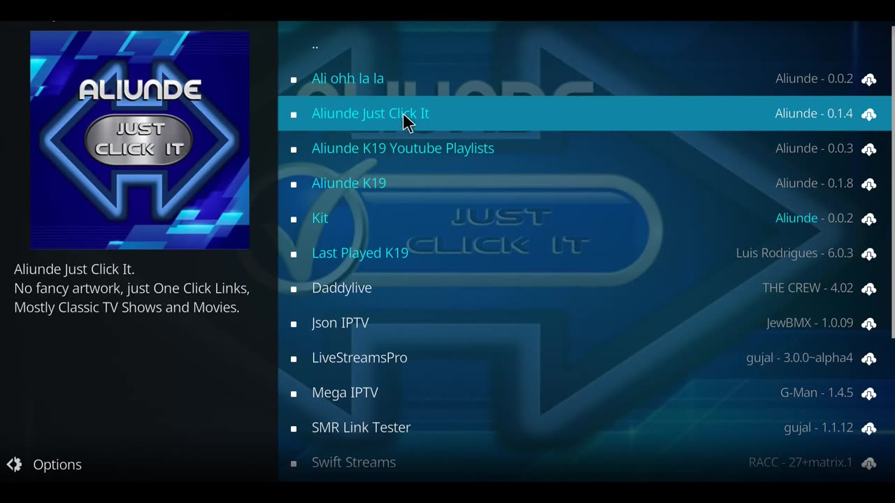 How to Install Aliunde for KODI Nexus 20.3