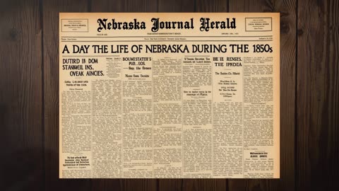 A Day in the Life of Nebraskans in the 1850's