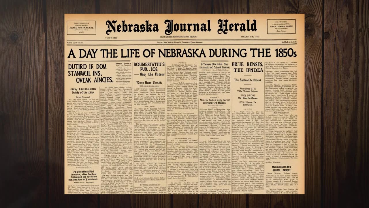 A Day in the Life of Nebraskans in the 1850's