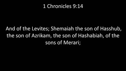 KJV Bible 1st Chronicles Chapter 9